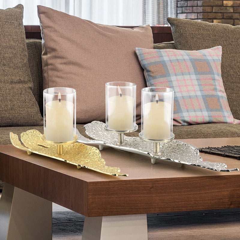 Metal Bark Candle Holder - Wholesale Designer Metal Candleholders & Candelabras, Modern Centerpieces, Contemporary Plant Stands in Bulk for Interior Design & Home Decor | Unlimited Containers Inc