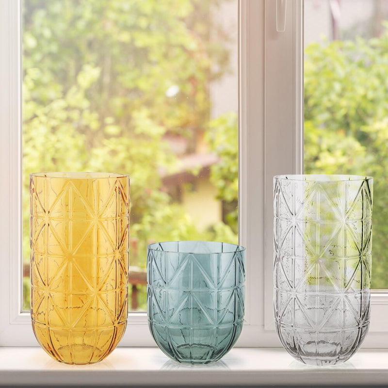 Geometric Glass Vase - Decorative Glass Floral Vase | Unlimited Containers | Wholesale Vases For Florists