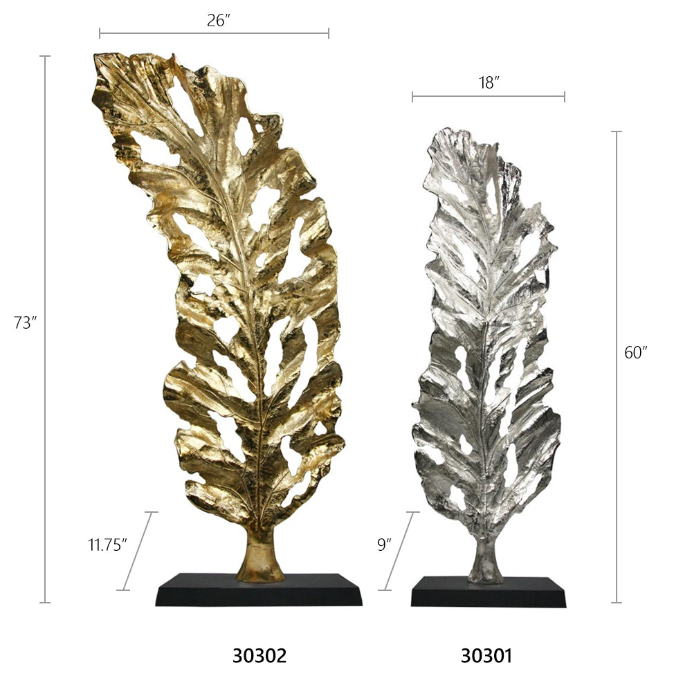Hawthorne Leaf - Wholesale Designer Metal Candleholders & Candelabras, Modern Centerpieces, Contemporary Plant Stands in Bulk for Interior Design & Home Decor | Unlimited Containers Inc