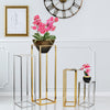 Metal Stand Display Pedestal (Electroplated) - Wholesale Designer Metal Candleholders & Candelabras, Modern Centerpieces, Contemporary Plant Stands in Bulk for Interior Design & Home Decor | Unlimited Containers Inc