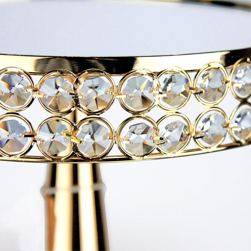 Crystal Single/Tiered Cake Stands - Wholesale Designer Metal Candleholders & Candelabras, Modern Centerpieces, Contemporary Plant Stands in Bulk for Interior Design & Home Decor | Unlimited Containers Inc