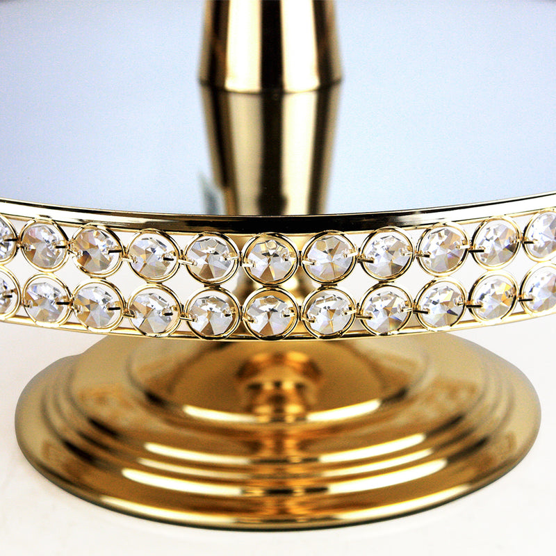 Crystal Single/Tiered Cake Stands - Wholesale Designer Metal Candleholders & Candelabras, Modern Centerpieces, Contemporary Plant Stands in Bulk for Interior Design & Home Decor | Unlimited Containers Inc