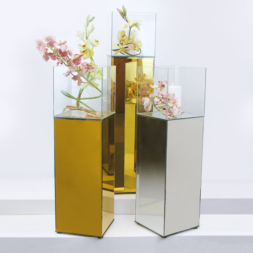 Aquarium Mirror Glass Column - Wholesale Glass Floral Vases, Colorful Flower Vessels in Bulk & Decorative Containers For Florists | Unlimited Containers Inc