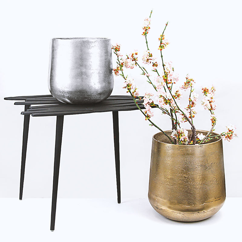 Metal Wash Texture Vase 31-0811, 31-0812 - Wholesale Designer Metal Candleholders & Candelabras, Modern Centerpieces, Contemporary Plant Stands in Bulk for Interior Design & Home Decor | Unlimited Containers Inc