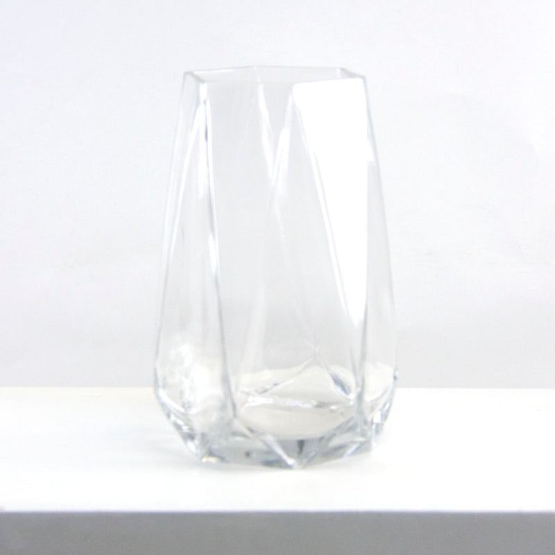 Diamond Cut Vase - Designer Glass Floral Vase | Unlimited Containers | Bulk Floral Vases For Florists