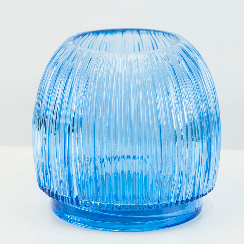Ribbed Glass Pot - Wholesale Glass Floral Vases, Colorful Flower Vessels in Bulk & Decorative Containers For Florists | Unlimited Containers Inc