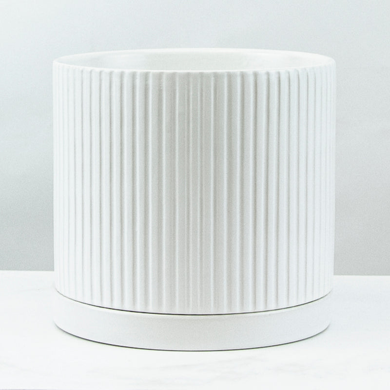 Vertical Striped Planter - Wholesale Ceramic Planters, Bulk Ceramic Pots & Decorative Pottery for Home Decor Industry | Unlimited Containers Inc