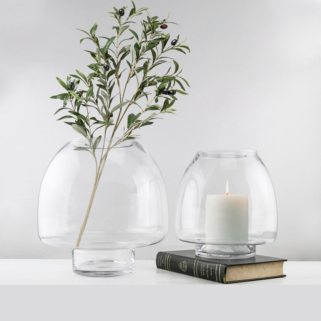 Clear Oval Vase