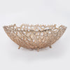 Aluminum Coral Striped Bowl - Wholesale Designer Metal Candleholders & Candelabras, Modern Centerpieces, Contemporary Plant Stands in Bulk for Interior Design & Home Decor | Unlimited Containers Inc