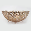 Aluminum Coral Striped Bowl - Wholesale Designer Metal Candleholders & Candelabras, Modern Centerpieces, Contemporary Plant Stands in Bulk for Interior Design & Home Decor | Unlimited Containers Inc
