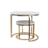 Mini Accent Gold Marble Table - Wholesale Designer Metal Candleholders & Candelabras, Modern Centerpieces, Contemporary Plant Stands in Bulk for Interior Design & Home Decor | Unlimited Containers Inc