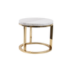 Mini Accent Gold Marble Table - Wholesale Designer Metal Candleholders & Candelabras, Modern Centerpieces, Contemporary Plant Stands in Bulk for Interior Design & Home Decor | Unlimited Containers Inc