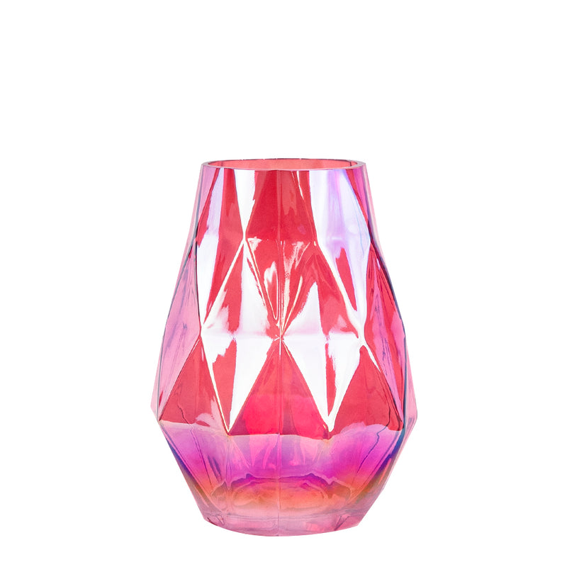 Diamond Glass Vases - Wholesale Glass Floral Vases, Colorful Flower Vessels in Bulk & Decorative Containers For Florists | Unlimited Containers Inc