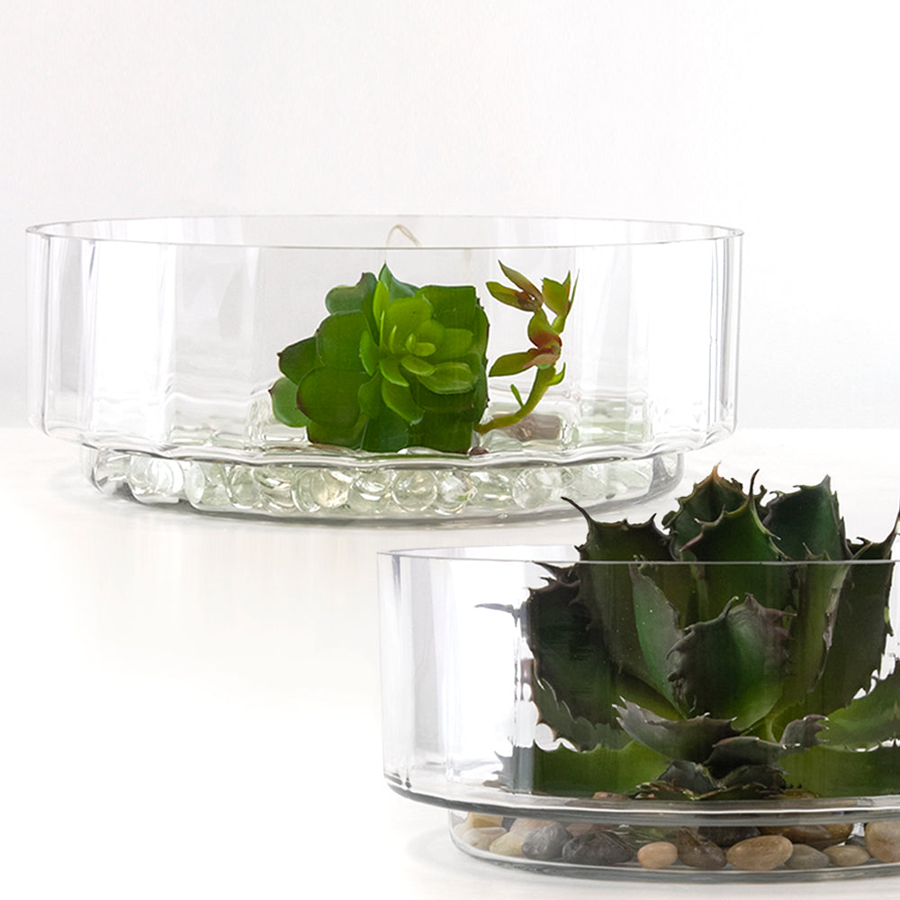 Clear Round Bowl - Wholesale Glass Floral Vases, Colorful Flower Vessels in Bulk & Decorative Containers For Florists | Unlimited Containers Inc