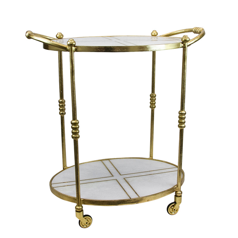 Aluminum Bar Cart - Wholesale Designer Metal Candleholders & Candelabras, Modern Centerpieces, Contemporary Plant Stands in Bulk for Interior Design & Home Decor | Unlimited Containers Inc