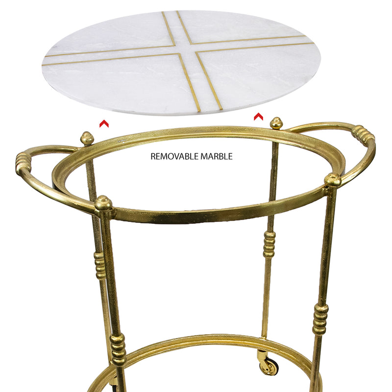 Aluminum Bar Cart - Wholesale Designer Metal Candleholders & Candelabras, Modern Centerpieces, Contemporary Plant Stands in Bulk for Interior Design & Home Decor | Unlimited Containers Inc