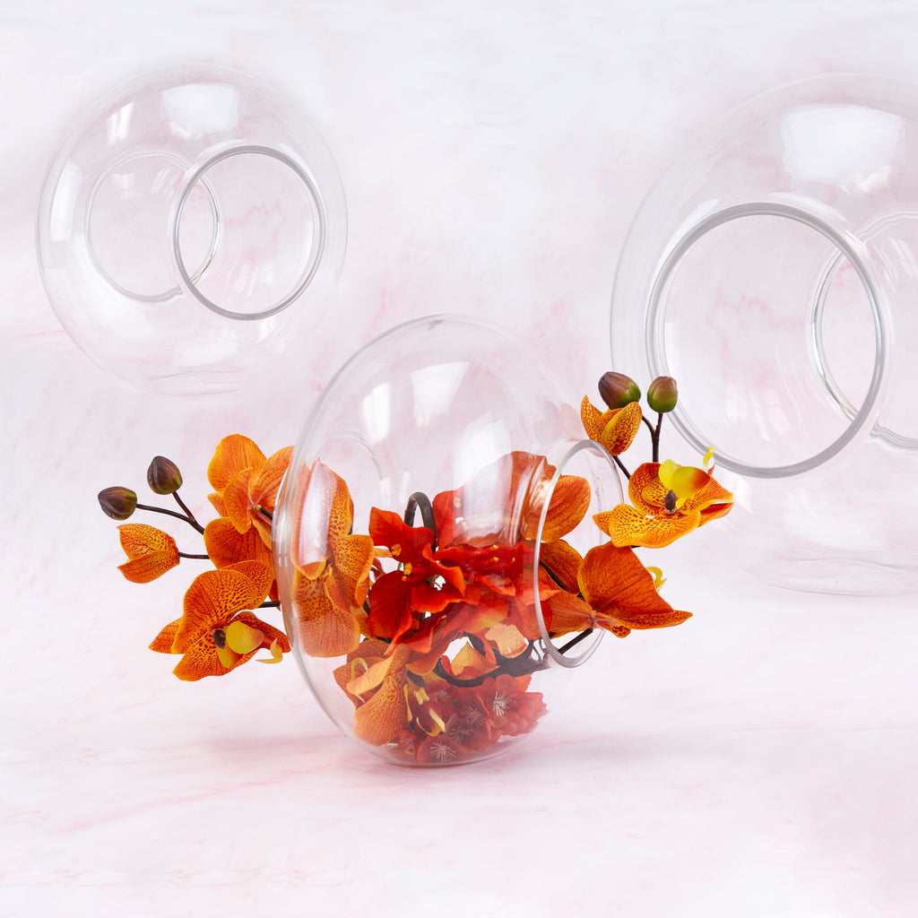 Toroid Vases - Wholesale Glass Floral Vases, Colorful Flower Vessels in Bulk & Decorative Containers For Florists | Unlimited Containers Inc