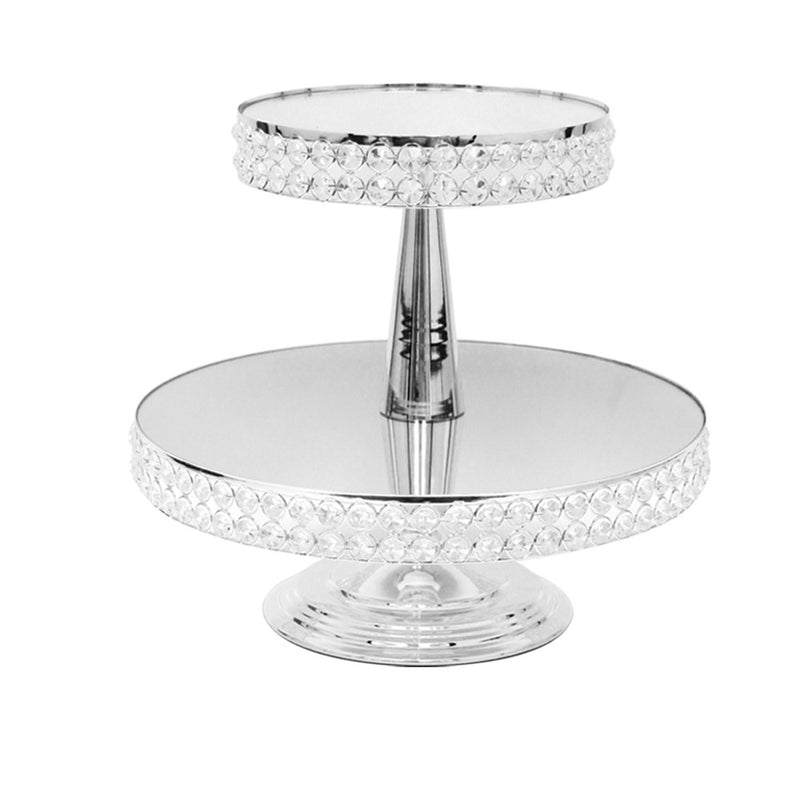 Crystal Single/Tiered Cake Stands - Wholesale Designer Metal Candleholders & Candelabras, Modern Centerpieces, Contemporary Plant Stands in Bulk for Interior Design & Home Decor | Unlimited Containers Inc
