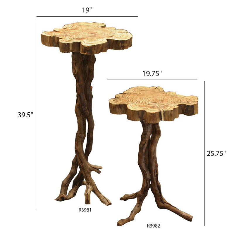 R3981, 82 - Wholesale Decorative Wooden Pots & Planters, Wood Columns, Natural Wood Plant Stands, Log Decor Home Accents in Bulk | Unlimited Containers Inc