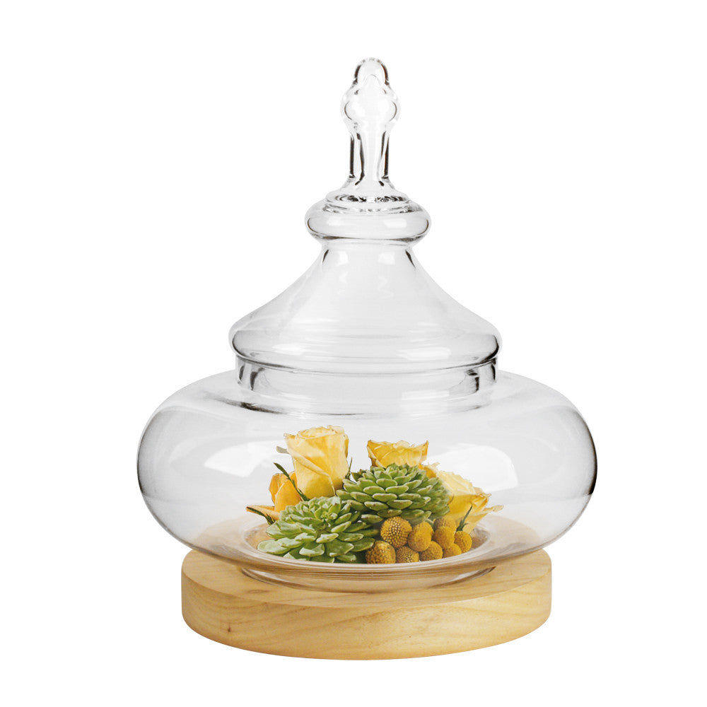 Apothecary Jar with Wood Base