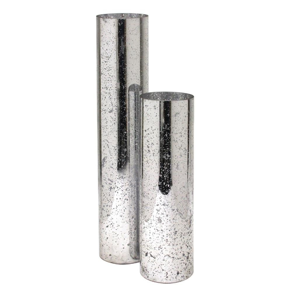 Antique Coated Glass Tall Cylinder