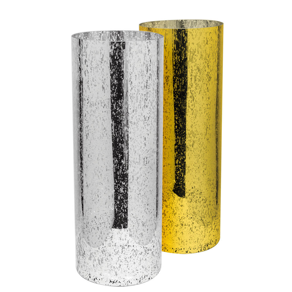 Antique Coated Glass Tall Cylinder