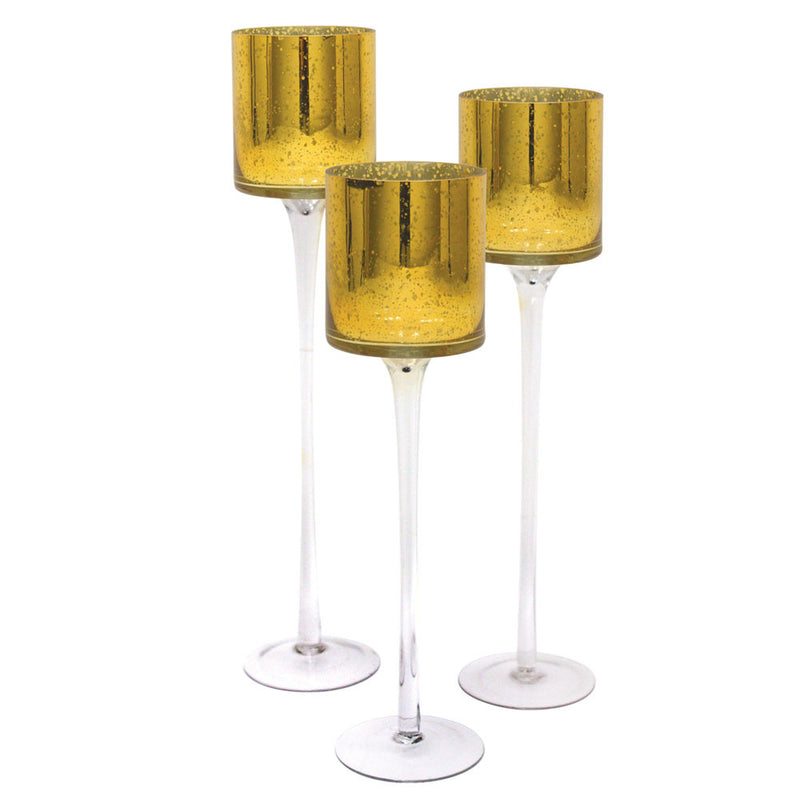 Linear Votive Gold & Silver - Wholesale Glass Floral Vases, Colorful Flower Vessels in Bulk & Decorative Containers For Florists | Unlimited Containers Inc