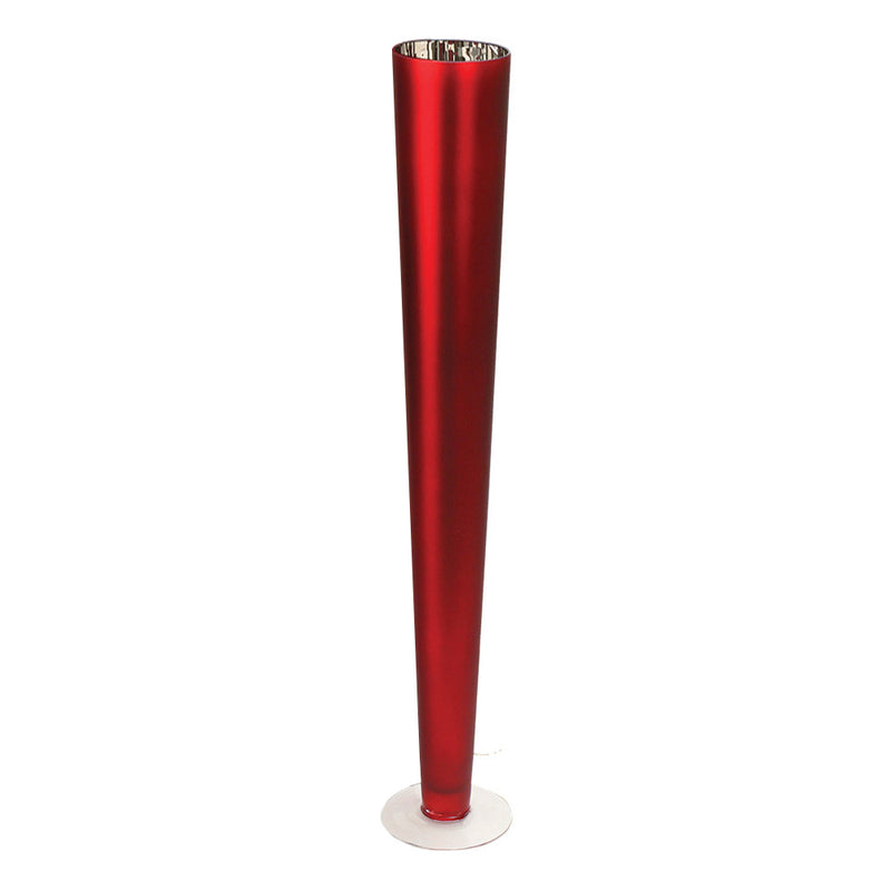Red Mirror Glass Pilsner Vase