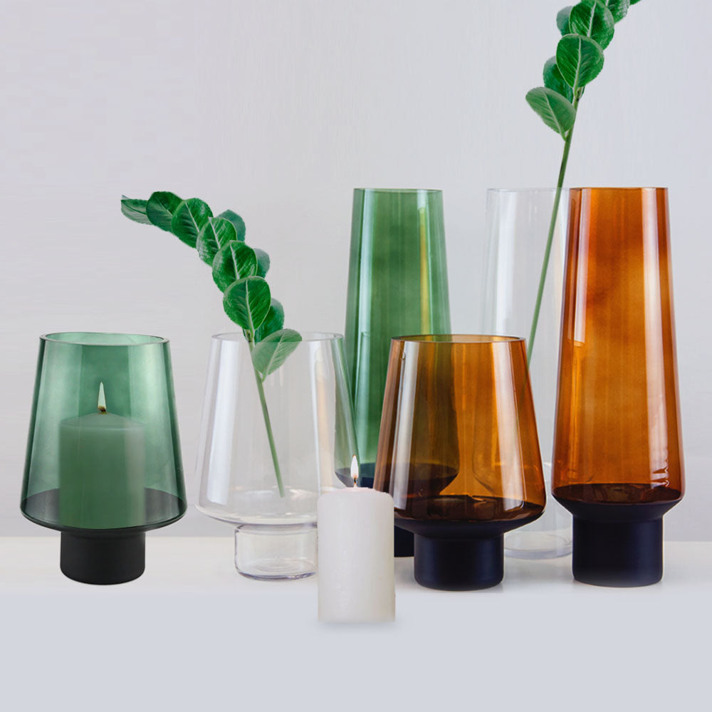 Smoked Vases Collection - Decorative Glass Floral Vase | Unlimited Containers | Wholesale Vases For Florists