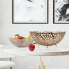 Aluminum Coral Striped Bowl - Wholesale Designer Metal Candleholders & Candelabras, Modern Centerpieces, Contemporary Plant Stands in Bulk for Interior Design & Home Decor | Unlimited Containers Inc