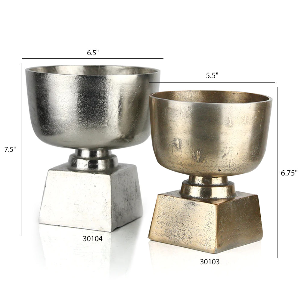 Calix Bowls - Wholesale Designer Metal Candleholders & Candelabras, Modern Centerpieces, Contemporary Plant Stands in Bulk for Interior Design & Home Decor | Unlimited Containers Inc