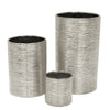 Etched Metallic Silver Cylinders - Wholesale Ceramic Planters, Bulk Ceramic Pots & Decorative Pottery for Home Decor Industry | Unlimited Containers Inc