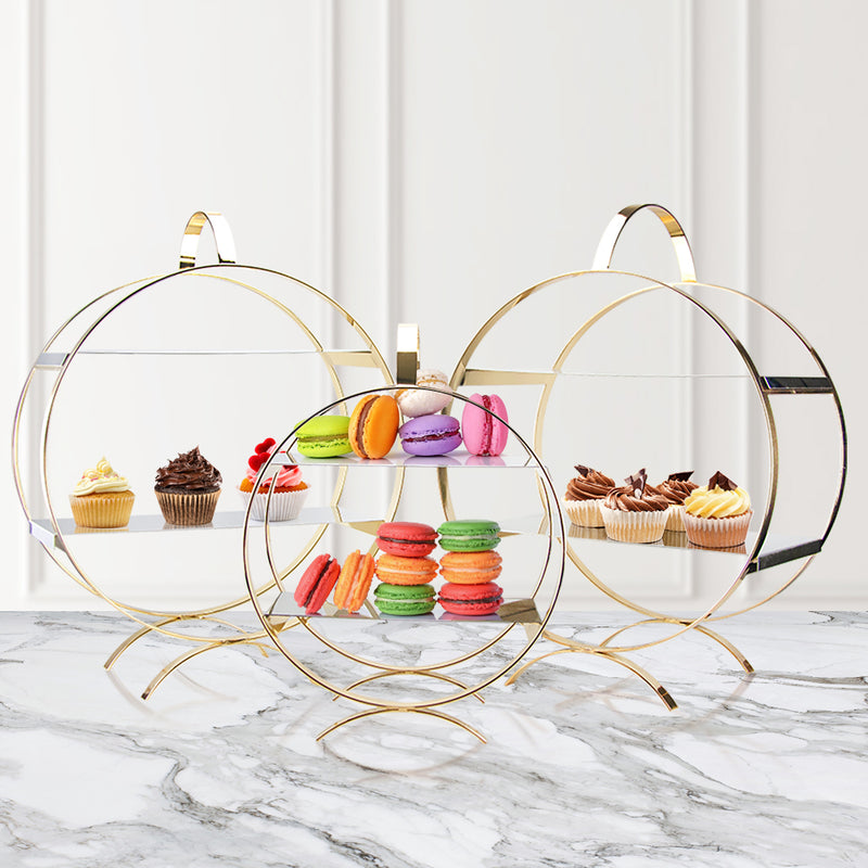Circle Cake Stand - Wholesale Designer Metal Candleholders & Candelabras, Modern Centerpieces, Contemporary Plant Stands in Bulk for Interior Design & Home Decor | Unlimited Containers Inc