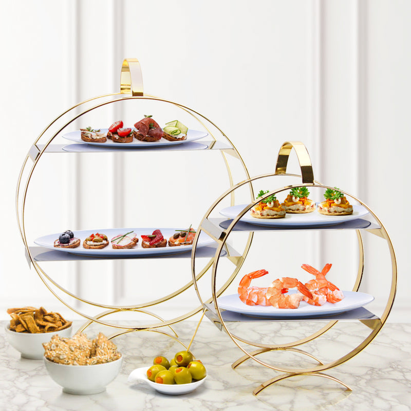 Circle Cake Stand - Wholesale Designer Metal Candleholders & Candelabras, Modern Centerpieces, Contemporary Plant Stands in Bulk for Interior Design & Home Decor | Unlimited Containers Inc