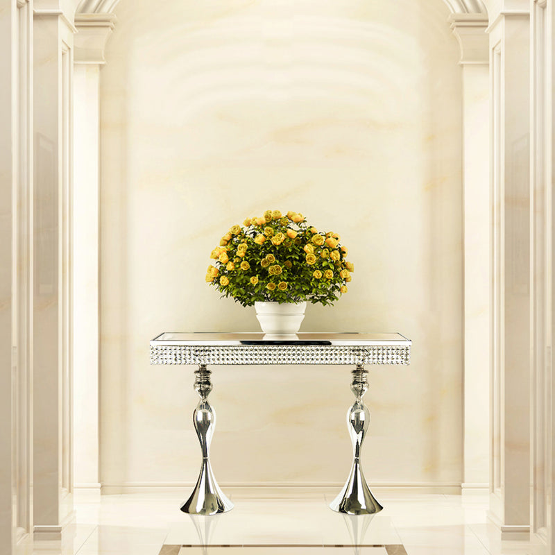 Crystal Console Table - Wholesale Designer Metal Candleholders & Candelabras, Modern Centerpieces, Contemporary Plant Stands in Bulk for Interior Design & Home Decor | Unlimited Containers Inc