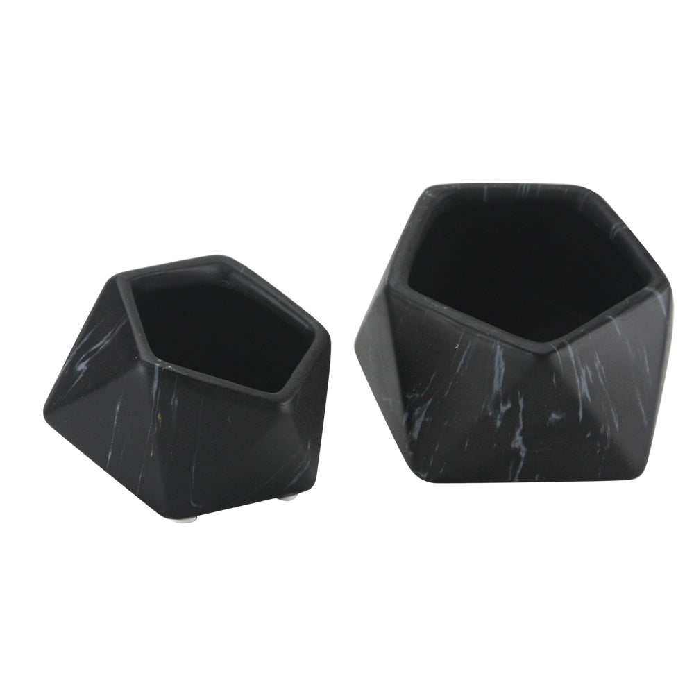 Black and White Marble Collection - Wholesale Ceramic Planters, Bulk Ceramic Pots & Decorative Pottery for Home Decor Industry | Unlimited Containers Inc