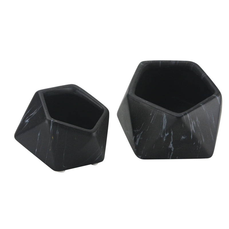 Black and White Marble Collection - Wholesale Ceramic Planters, Bulk Ceramic Pots & Decorative Pottery for Home Decor Industry | Unlimited Containers Inc