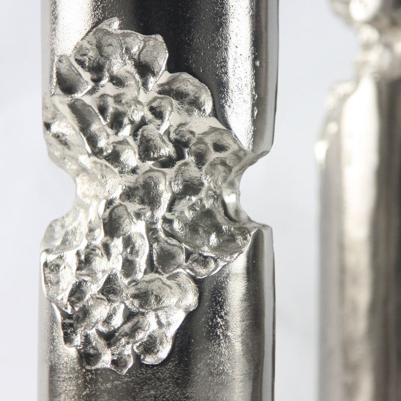 Chiseled Pillar Candle Holder - Wholesale Designer Metal Candleholders & Candelabras, Modern Centerpieces, Contemporary Plant Stands in Bulk for Interior Design & Home Decor | Unlimited Containers Inc