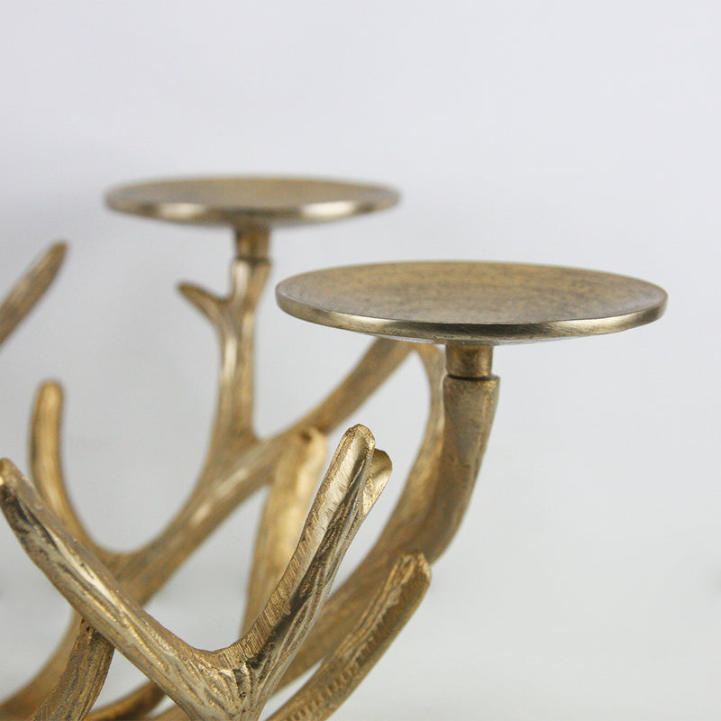 Antler Candle Stand - Wholesale Designer Metal Candleholders & Candelabras, Modern Centerpieces, Contemporary Plant Stands in Bulk for Interior Design & Home Decor | Unlimited Containers Inc