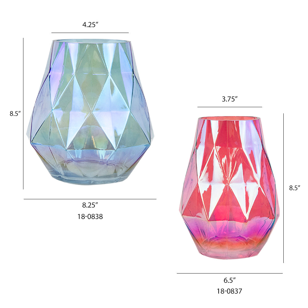 Diamond Glass Vases