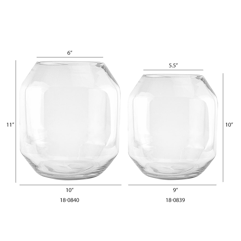 Nova Clear Vases - Aesthetic Glass Floral Vessel | Unlimited Containers | Wholesale Flower Vases