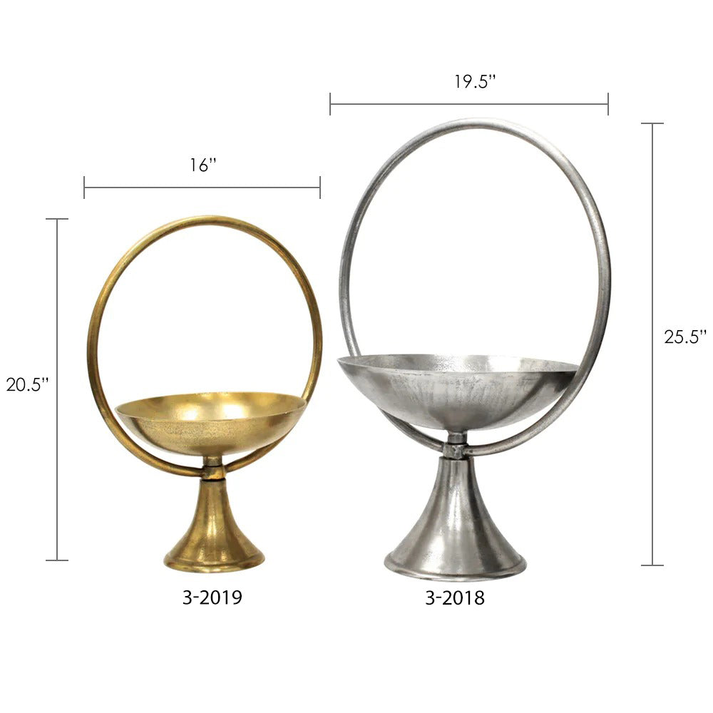 Encircled Bowl - Wholesale Designer Metal Candleholders & Candelabras, Modern Centerpieces, Contemporary Plant Stands in Bulk for Interior Design & Home Decor | Unlimited Containers Inc