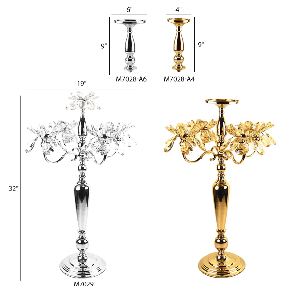 Crystal Petal Candelabra