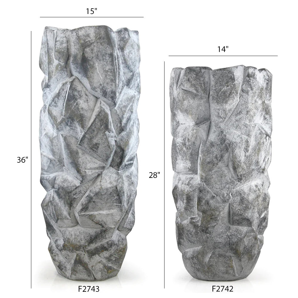 Externsteine Vase - Wholesale Poly Resin Vases for Flowers, Designer Poly Resin Columns, Aesthetic Stands and Modern Centerpieces in Bulk for Home Decor Industry | Unlimited Containers Inc