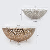Aluminum Coral Striped Bowl - Wholesale Designer Metal Candleholders & Candelabras, Modern Centerpieces, Contemporary Plant Stands in Bulk for Interior Design & Home Decor | Unlimited Containers Inc
