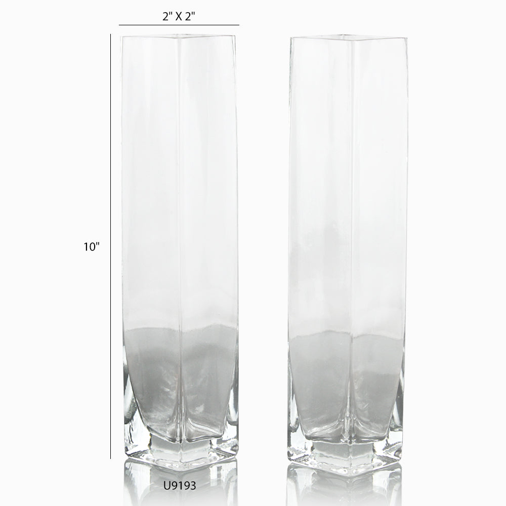 Square Bud Vase - Wholesale Glass Floral Vases, Colorful Flower Vessels in Bulk & Decorative Containers For Florists | Unlimited Containers Inc