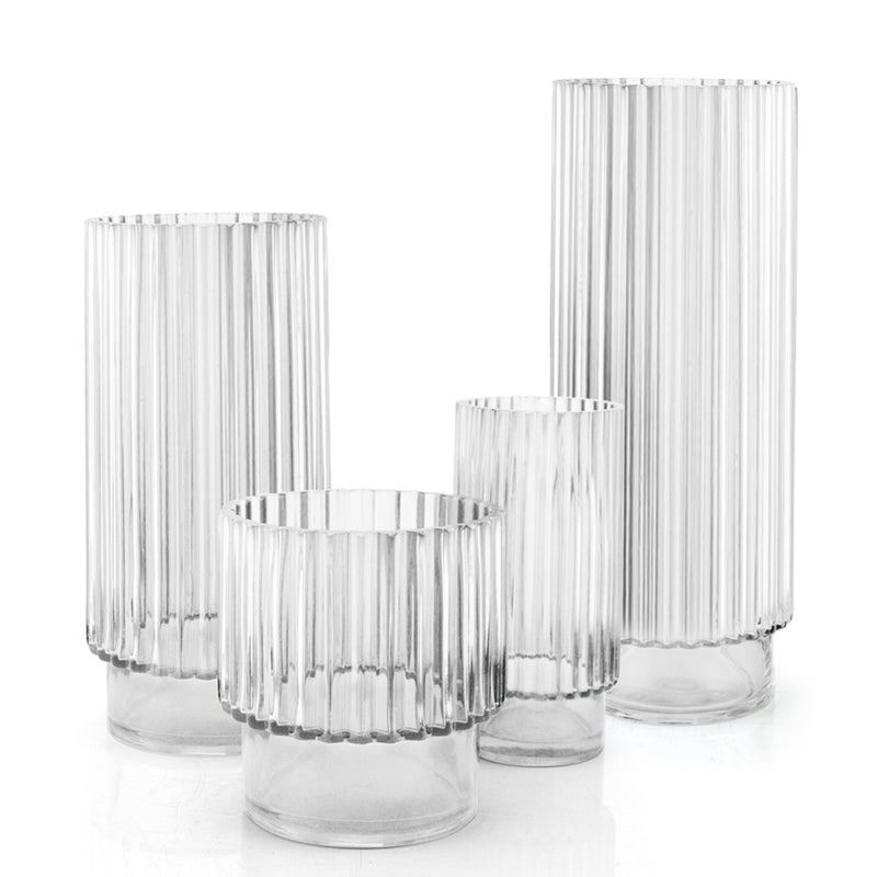 Fluted Vase - Wholesale Glass Floral Vases, Colorful Flower Vessels in Bulk & Decorative Containers For Florists | Unlimited Containers Inc