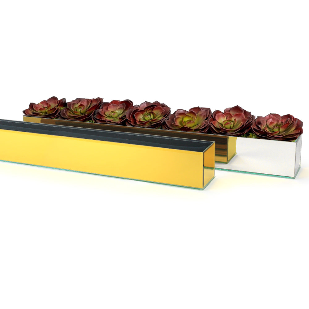 Mirror Floral Aquarium Rectangle - Wholesale Glass Floral Vases, Colorful Flower Vessels in Bulk & Decorative Containers For Florists | Unlimited Containers Inc