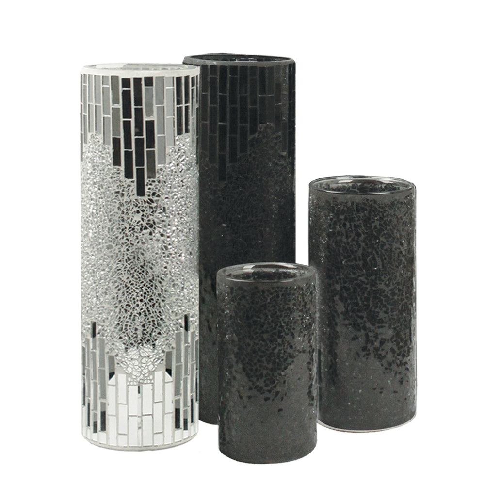 Mosaic Glass Cylinder - Wholesale Glass Floral Vases, Colorful Flower Vessels in Bulk & Decorative Containers For Florists | Unlimited Containers Inc