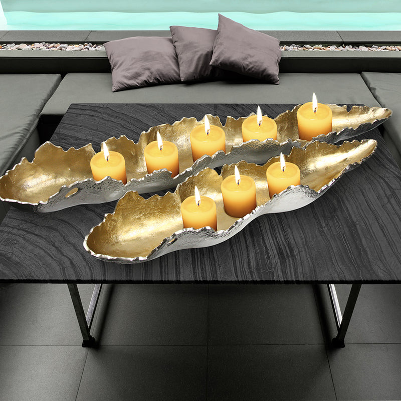 Pelagic Platter - Wholesale Designer Metal Candleholders & Candelabras, Modern Centerpieces, Contemporary Plant Stands in Bulk for Interior Design & Home Decor | Unlimited Containers Inc